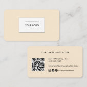 Modern Visitekaartje met QR Code en Custom Logo (Voorkant / Achterkant)