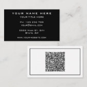 Modern Visitekaartje met QR-code - Kleuren kiezen (Voorkant / Achterkant)