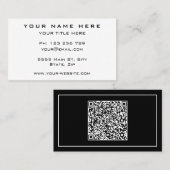 Modern Visitekaartje met QR-code - Uw kleuren (Voorkant / Achterkant)