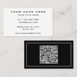 Modern Visitekaartje met QR-code - Uw kleuren