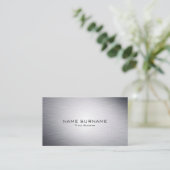 Modern Visitekaartje met zilvervormingen (Staand voorkant)