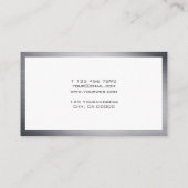 Modern Visitekaartje met zilvervormingen (Achterkant)