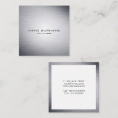 Modern Visitekaartje met zilvervormingen (Voorkant / Achterkant)
