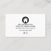 Modern Visitekaartje onroerend goed (Achterkant)