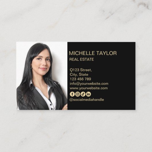 Modern Visitekaartje onroerend goed (Achterkant)