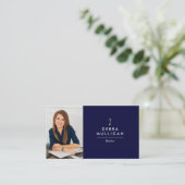 Modern Visitekaartje onroerend goed horizontaal gr (Staand voorkant)