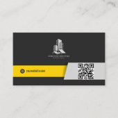 Modern Visitekaartje onroerend goed met QR-code (Voorkant)