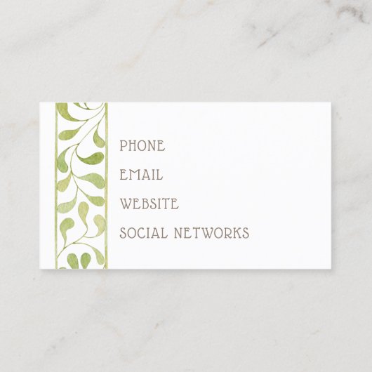 Modern Visitekaartje rand (Achterkant)