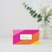 Modern Visitekaartje Salon Spa Stripes POG (Staand voorkant)