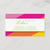 Modern Visitekaartje Salon Spa Stripes POG (Achterkant)