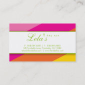 Modern Visitekaartje Salon Spa Stripes POG (Achterkant)