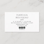 Modern Visitekaartje schrijver fotoschrijver (Achterkant)