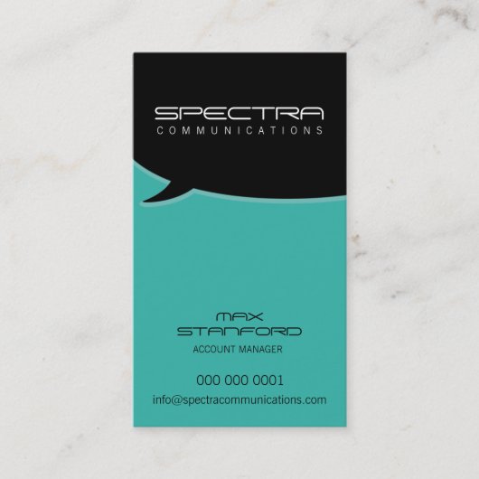 MODERN VISITEKAARTJE:: talk bubble 11P Visitekaartje (Voorkant)