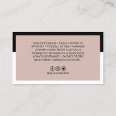 Modern Visitekaartje van de Notarisator van de Fot (Achterkant)