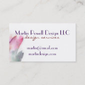 modern visitekaartje van de waterverf met twee kan (Achterkant)