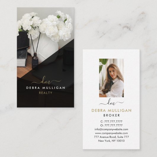 Modern Visitekaartje van Real Estate Agent (Voorkant / Achterkant)