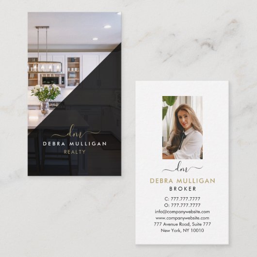 Modern Visitekaartje van Real Estate Agent (Voorkant / Achterkant)