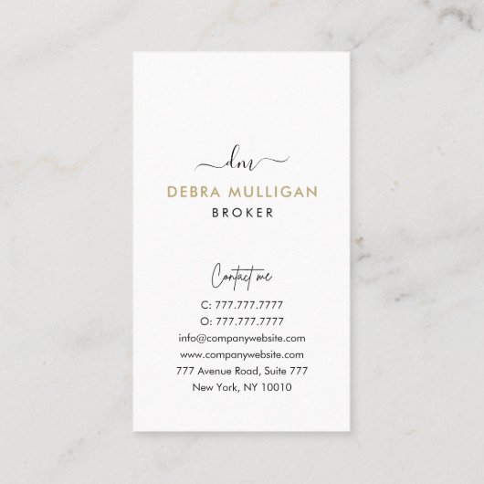 Modern Visitekaartje van Real Estate Agent (Achterkant)