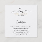 Modern Visitekaartje van Real Estate Agent (Achterkant)