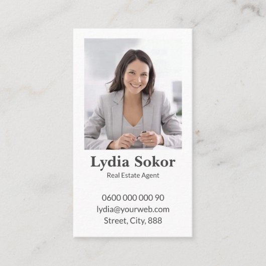 Modern Visitekaartje van Real Estate Agent (Voorkant)