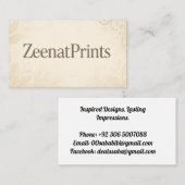 Modern Visitekaartje van ZeenatPrints (Voorkant / Achterkant)