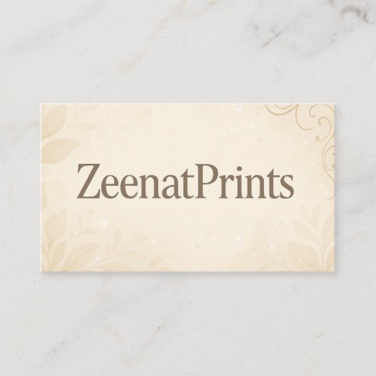 Modern Visitekaartje van ZeenatPrints (Voorkant)