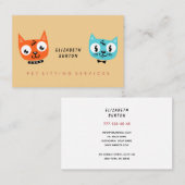 Modern visitekaartje voor huisdieren. (Voorkant / Achterkant)