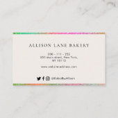 modern visitekaartje voor schrijfbenodigdheden (Achterkant)