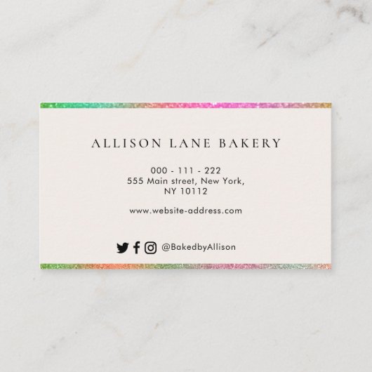 modern visitekaartje voor schrijfbenodigdheden (Achterkant)