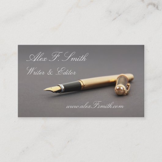 Modern Visitekaartje voor schrijver (Voorkant)