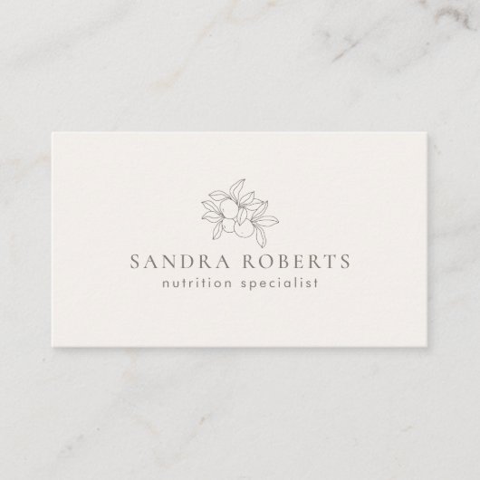 Modern Visitekaartje voor voedingsspecialisten (Voorkant)