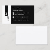 Modern Visitekaartje voor zwarte en witte sociale  (Voorkant / Achterkant)