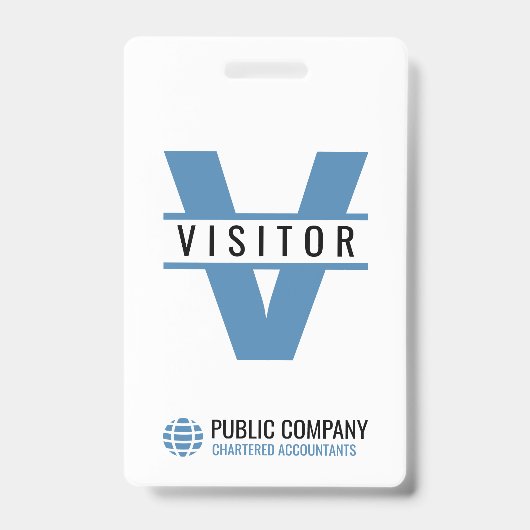 Modern Visitor ID Badge (Front)