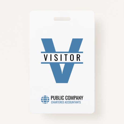 Modern Visitor ID Badge (Voorkant)