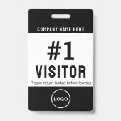Modern Visitor Logo Company Black Badge (Achterkant)