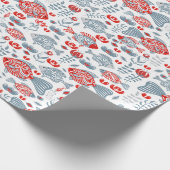 Modern vissenpatroon cadeaupapier (Hoek)