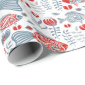 Modern vissenpatroon cadeaupapier (Rol Hoek)