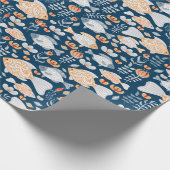 Modern vissenpatroon cadeaupapier (Hoek)