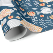 Modern vissenpatroon cadeaupapier (Rol Hoek)