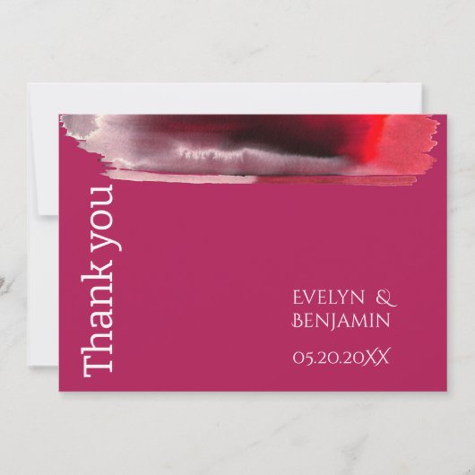 Modern Viva Magenta Bedankkaart (Voorkant)