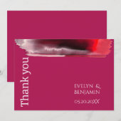 Modern Viva Magenta Bedankkaart (Voorkant / Achterkant)