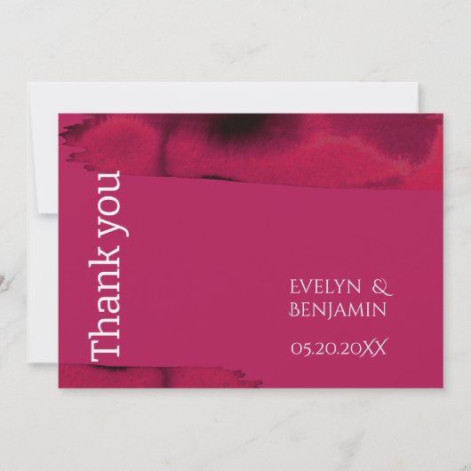 Modern Viva Magenta Bedankkaart (Voorkant)