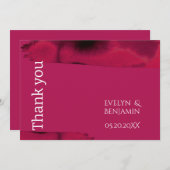 Modern Viva Magenta Bedankkaart (Voorkant / Achterkant)