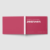 Modern Viva Magenta Bold Typography Simple Wedding Gastenboek (Volledig)