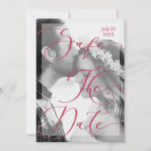 Modern viva magenta Foto Elegant Kaart (Voorkant)