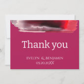 Modern Viva Magenta - Hartelijk dank Bedankkaart (Voorkant)