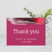 Modern Viva Magenta - Hartelijk dank Bedankkaart (Staand voorkant)