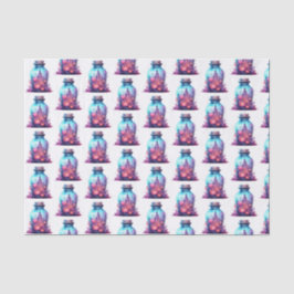 Modern Vivid pastel blauw en pastel roze Halloween Tissuepapier