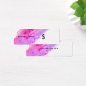 Modern Vivid roze Waterverf Schaf Prijs Label Mini Visitekaartjes (Bureau)