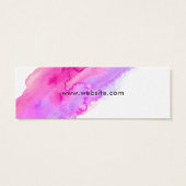 Modern Vivid roze Waterverf Schaf Prijs Label Mini Visitekaartjes (Achterkant)